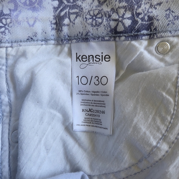 Patchwork Patterned Kensie Straight Fit Jeans - Picture 10 of 10